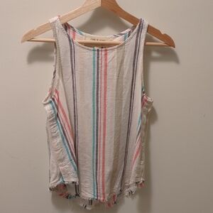 Cloth & Stone Pink and Blue Tank Top
